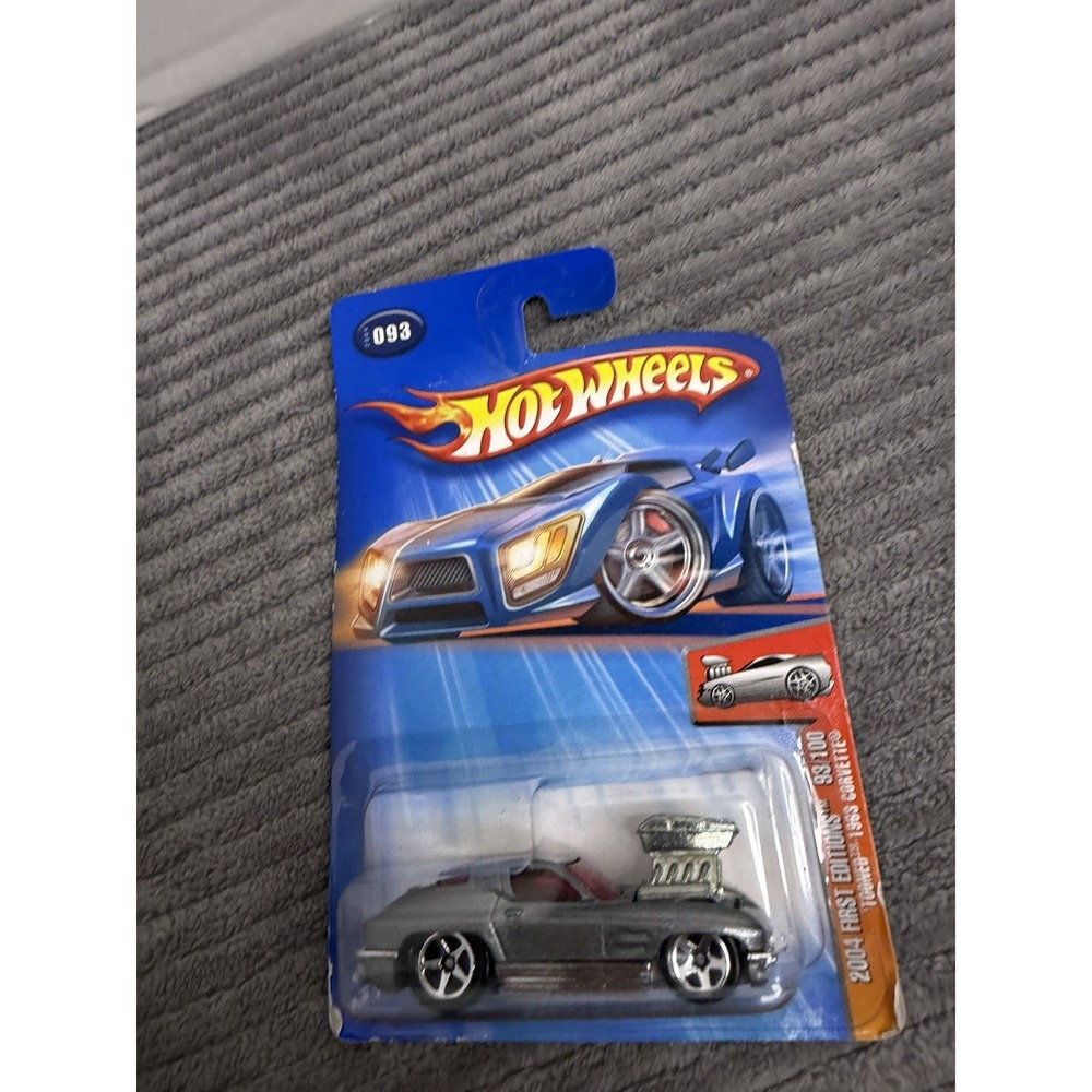 Hot Wheels Tooned 1963 Corvette Silver 2004 Fist Editions 93/100 #93